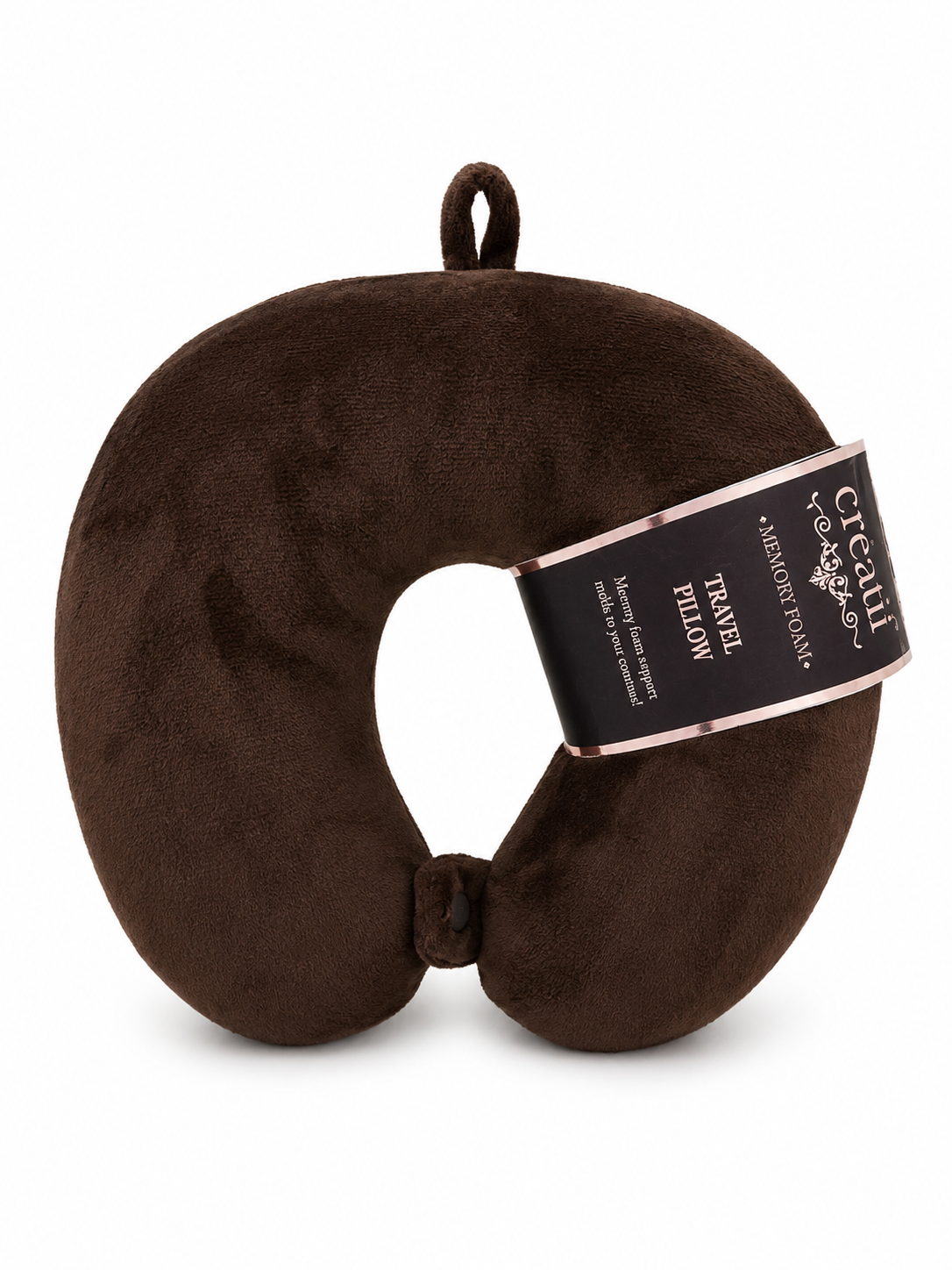 Memory Foam Travel Neck Pillow – Soft U-Shaped Airplane Pillow for Flights, Car, Office & Travel – Ergonomic Neck Support with Snap Closure (Multiple Colors)