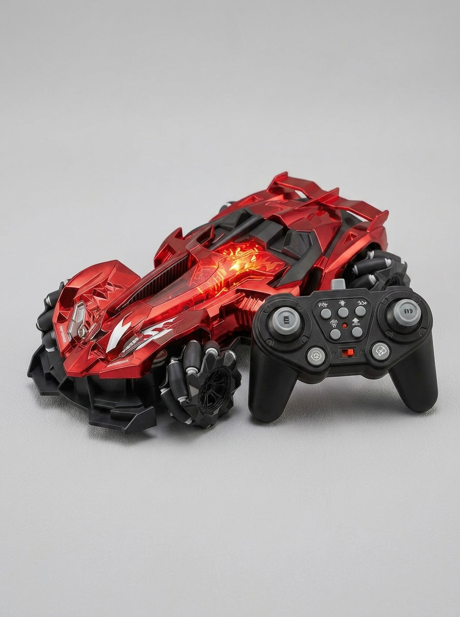 2.4GHz Gesture Sensing Spray Stunt RC Car with Lights, Music & 360° Drift Action