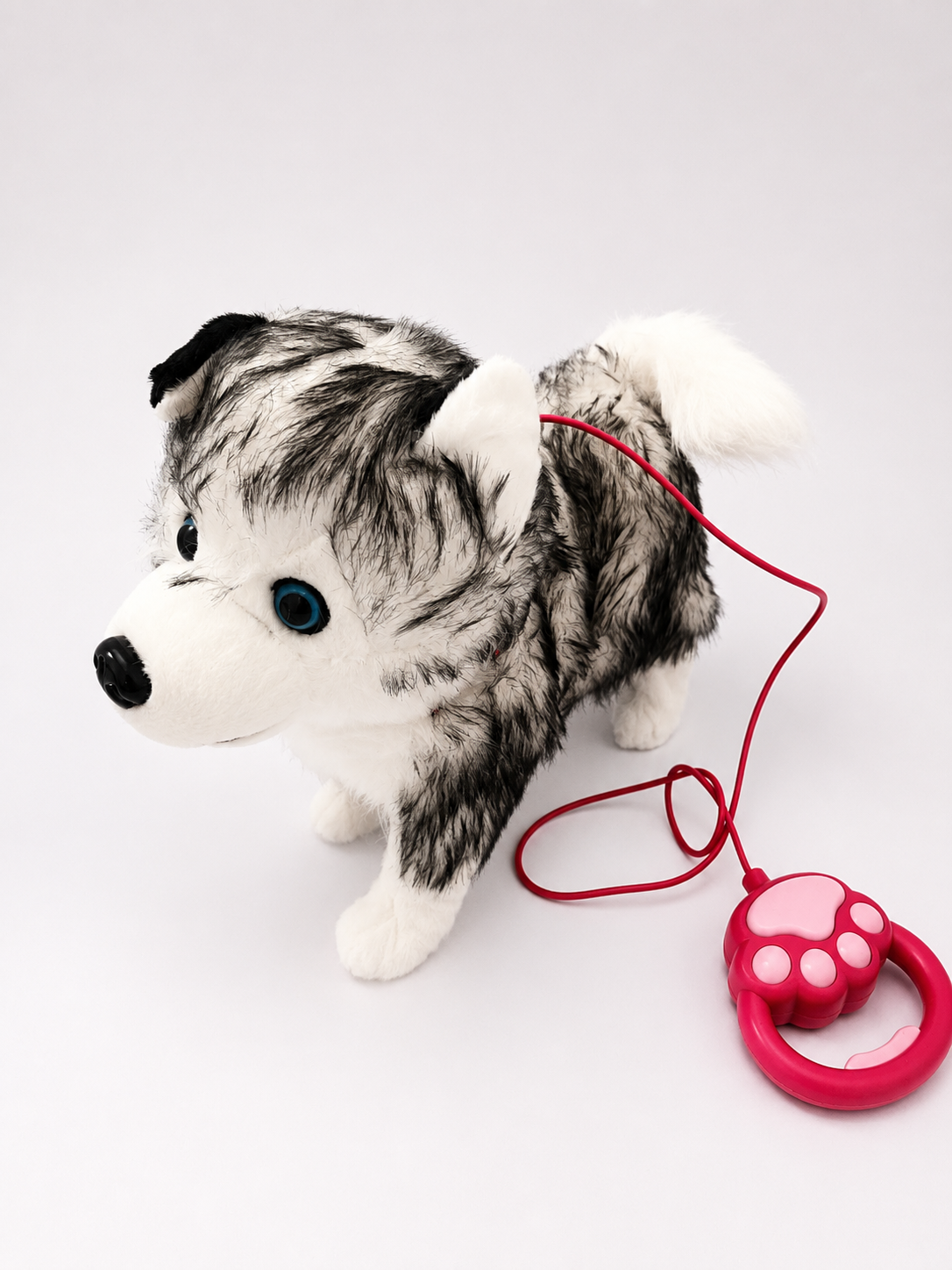 Interactive Walking Plush Dog with Leash – Battery-Operated Electronic Stuffed Puppy Toy