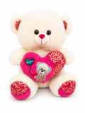 40cm Teddy Bear with Love Heart Pillow – Soft Plush Stuffed Animal Gift for Valentine’s Day, Anniversary, Birthday & Special Occasions