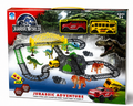 44-Piece Dinosaur Adventure Track Playset with SUV, Bus & Animal Figures | Interactive Kids Railway Toy (Ages 3+)