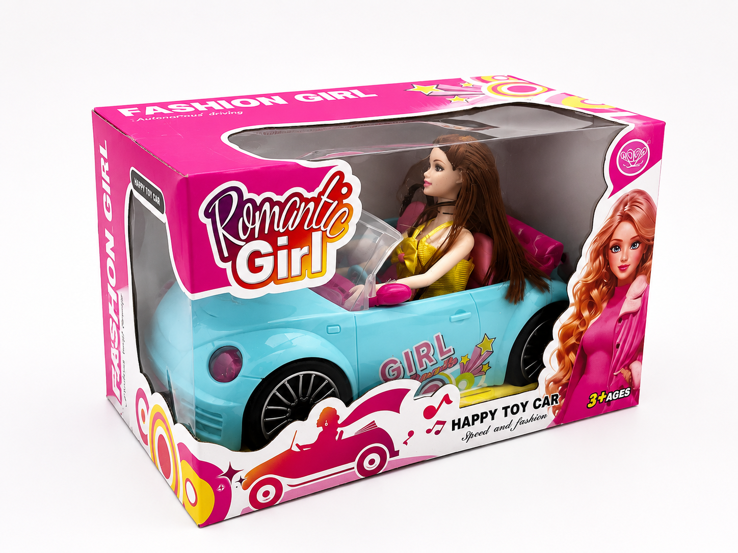 Romantic Girl Toy Car – Fashion Doll Convertible
