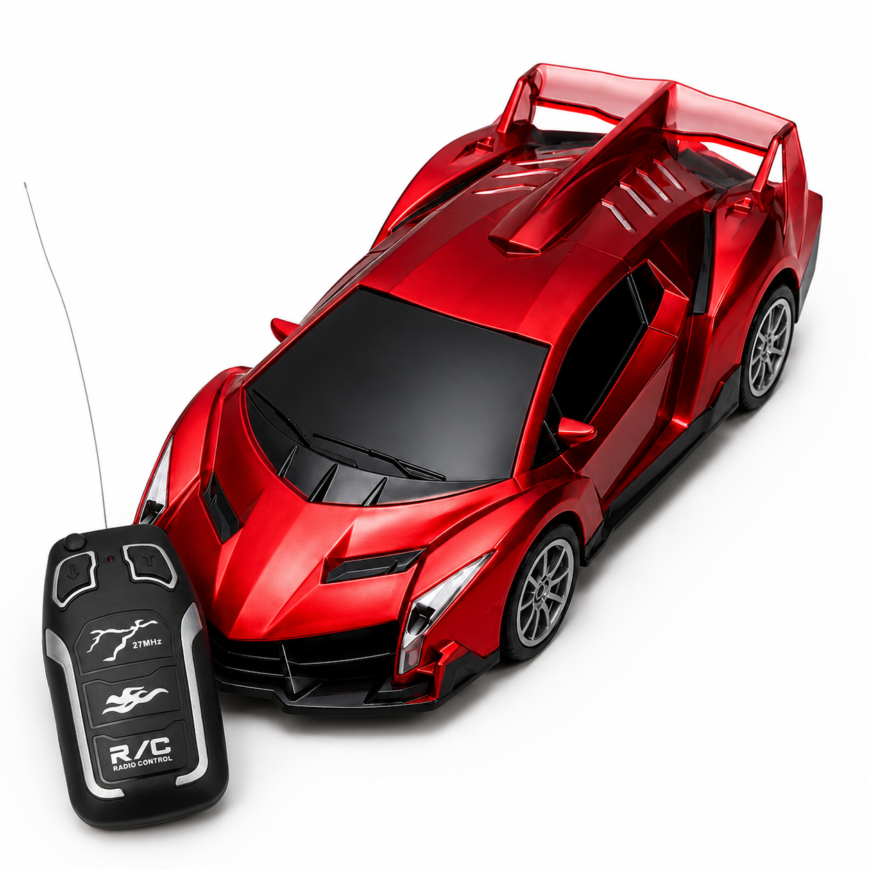 High Speed RC Racing Car with Remote Control – Silver Sports Car Toy with Lights
