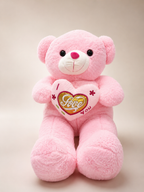 80cm Giant Pink Teddy Bear with Love Heart – Soft Plush Valentine’s Gift