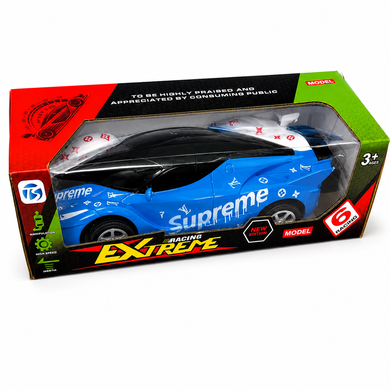 Extreme RC Racing Car with Lights – Remote Control Sports Car for Kids (Ages 3+)