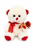 40cm Valentine Teddy Bear with Rose – Soft Plush Stuffed Animal Gift for Girlfriend, Wife, Kids, Birthday, Anniversary & Christmas