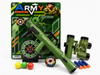 Army Military Toy Gun Play Set with Target, Binoculars & Foam Darts – Complete Role Play Kit (Ages 6+)