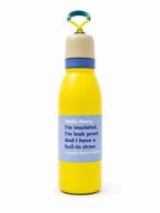 Insulated Stainless Steel Water Bottle with Built-In Straw & Carabiner Clip