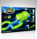 85-Piece Glow-in-the-Dark RC Racing Track Set with Light-Up Car – Flexible DIY Race Track for Kids