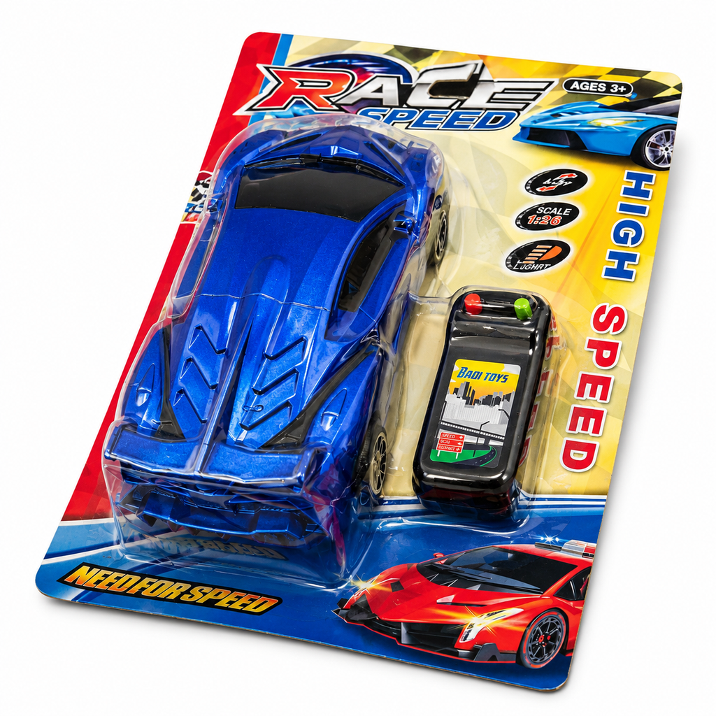 High Speed RC Racing Car with Remote Control – Silver Sports Car Toy with Lights