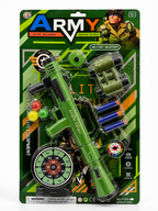 Army Military Toy Gun Play Set with Target, Binoculars & Foam Darts – Complete Role Play Kit (Ages 6+)