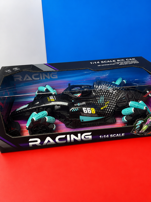 1:14 RC Drift Stunt Car with Omni-Directional Wheels & 2.4GHz Remote Control