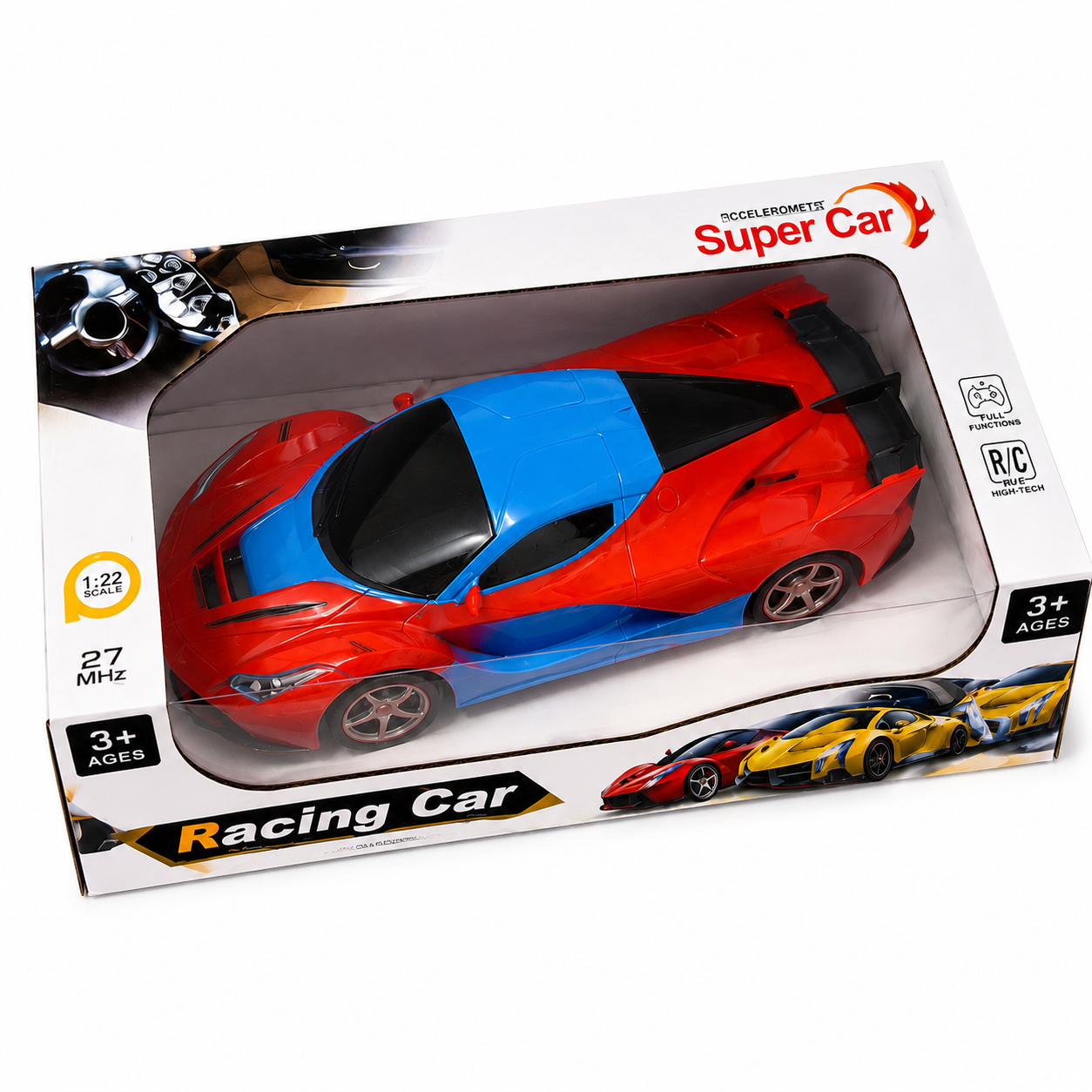 1:22 Scale RC Super Racing Car – 27MHz Remote Control Sports Car for Kids (Ages 3+)