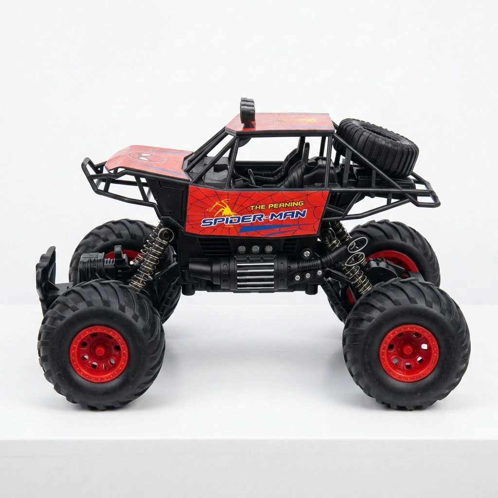 Spider Hero 4WD Remote Control Monster Truck – 1:16 Scale RC Off-Road Car with Lights
