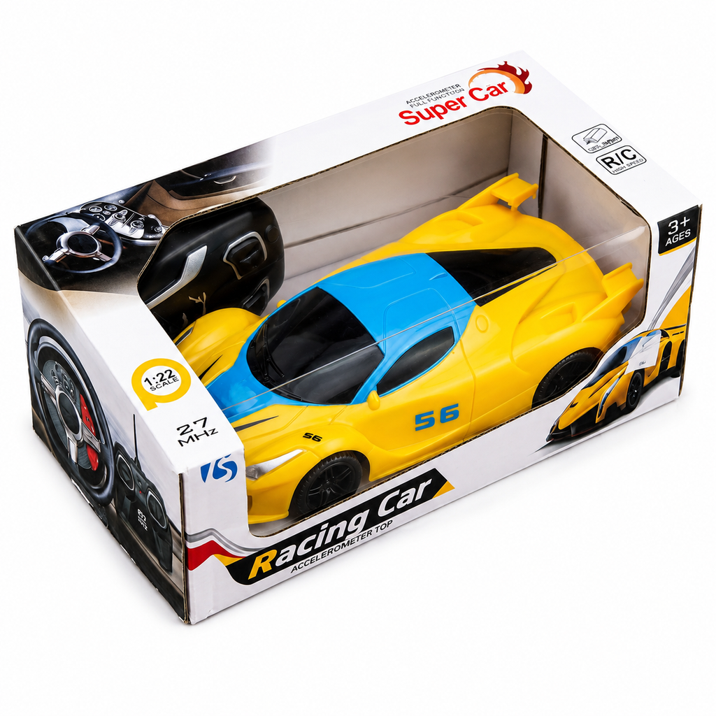 1:22 Scale RC Super Racing Car – 27MHz Remote Control Sports Car for Kids (Ages 3+)