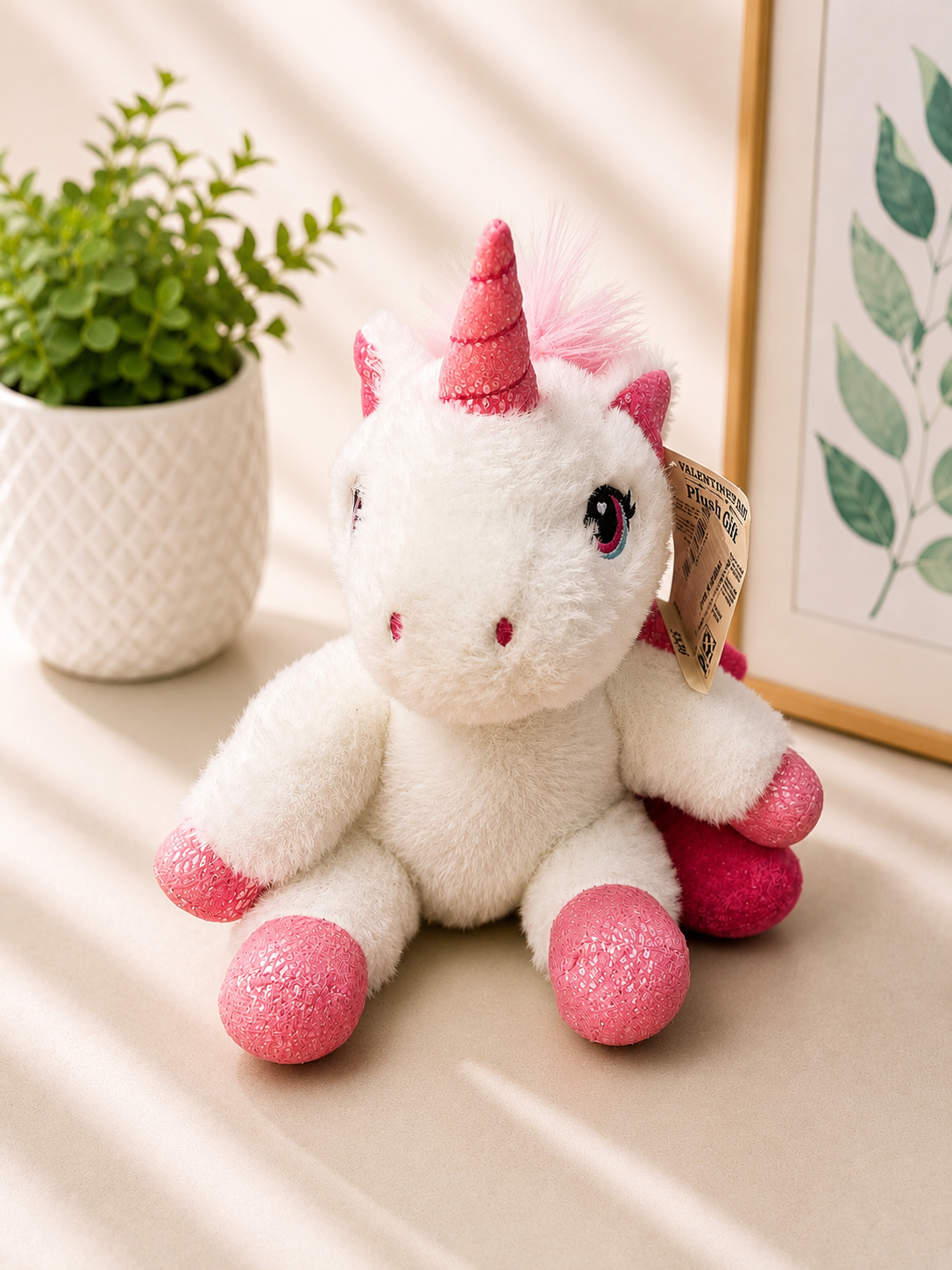 Valentine’s Day Plush Unicorn with Heart – Soft Stuffed Gift Toy
