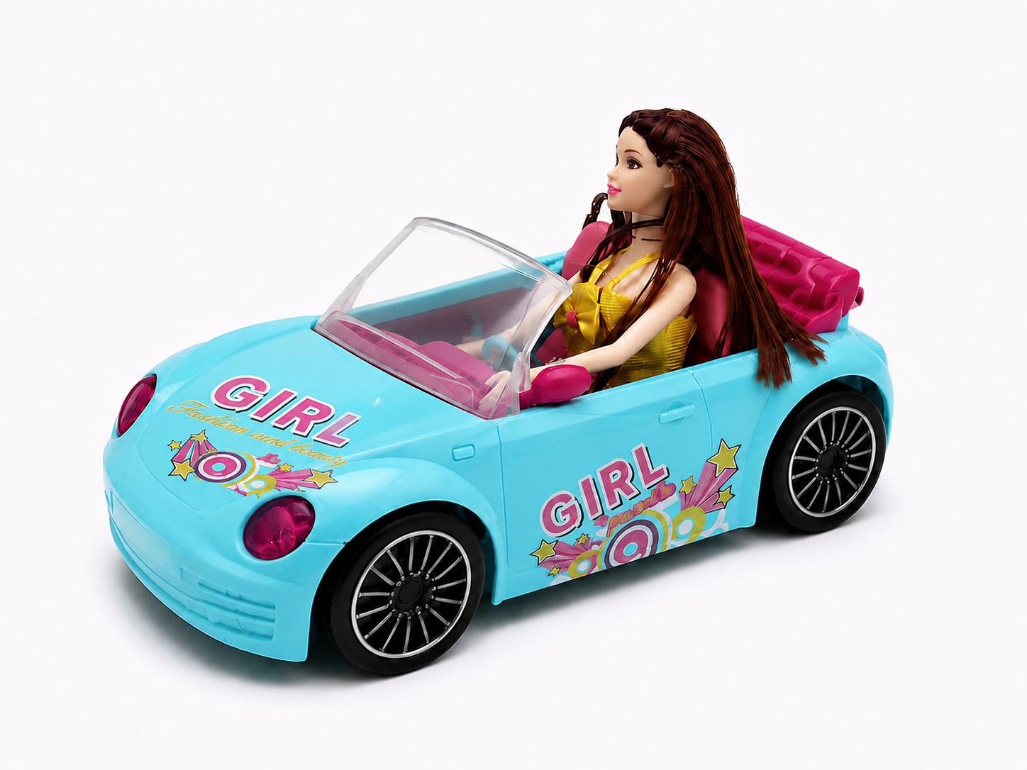Romantic Girl Toy Car – Fashion Doll Convertible