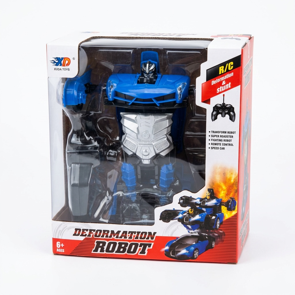 2-in-1 RC Transforming Robot Car – Remote Control Deformation Stunt Car Toy for Kids (Ages 6+)