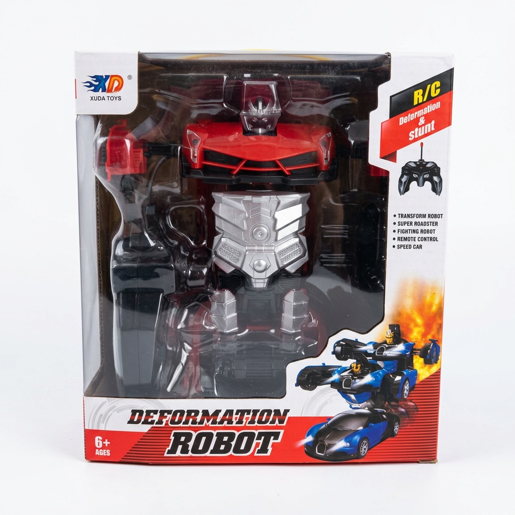2-in-1 RC Transforming Robot Car – Remote Control Deformation Stunt Car Toy for Kids (Ages 6+)