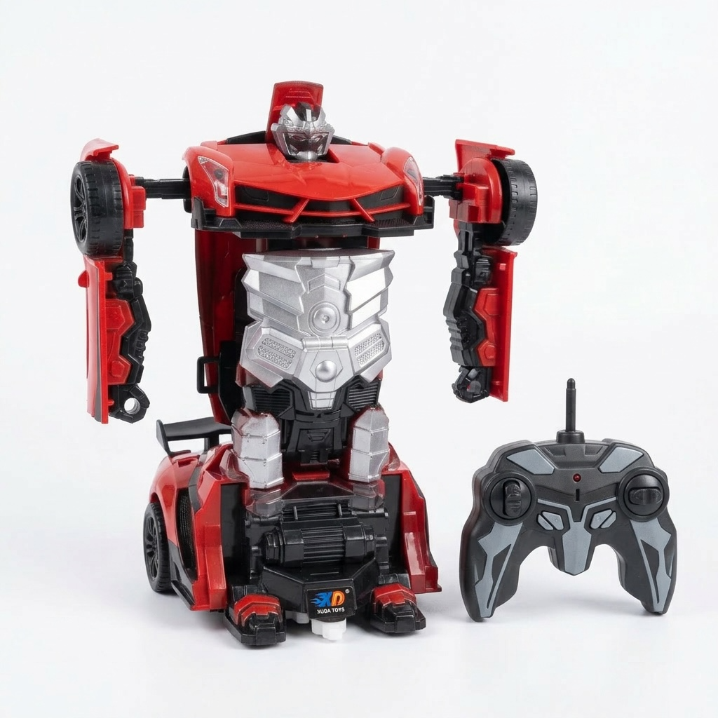 2-in-1 RC Transforming Robot Car – Remote Control Deformation Stunt Car Toy for Kids (Ages 6+)