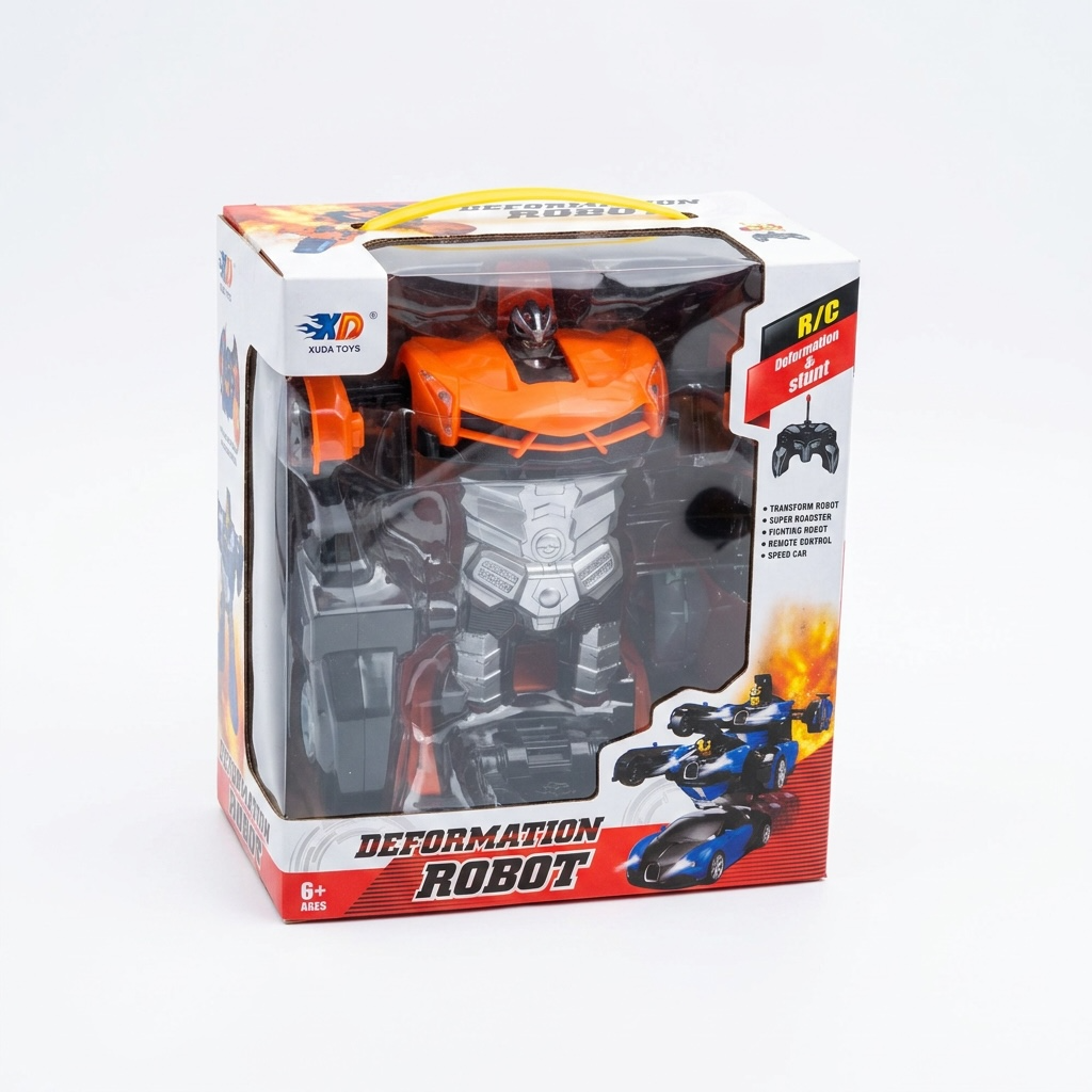 2-in-1 RC Transforming Robot Car – Remote Control Deformation Stunt Car Toy for Kids (Ages 6+)