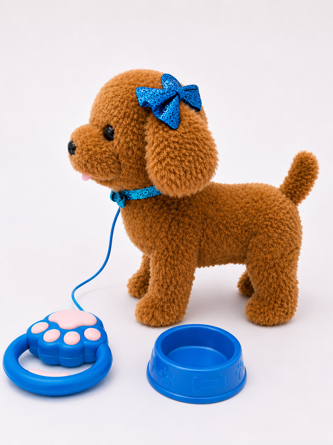 Interactive Walking & Singing Plush Puppy with Leash – Battery Operated Stuffed Dog Toy for Kids