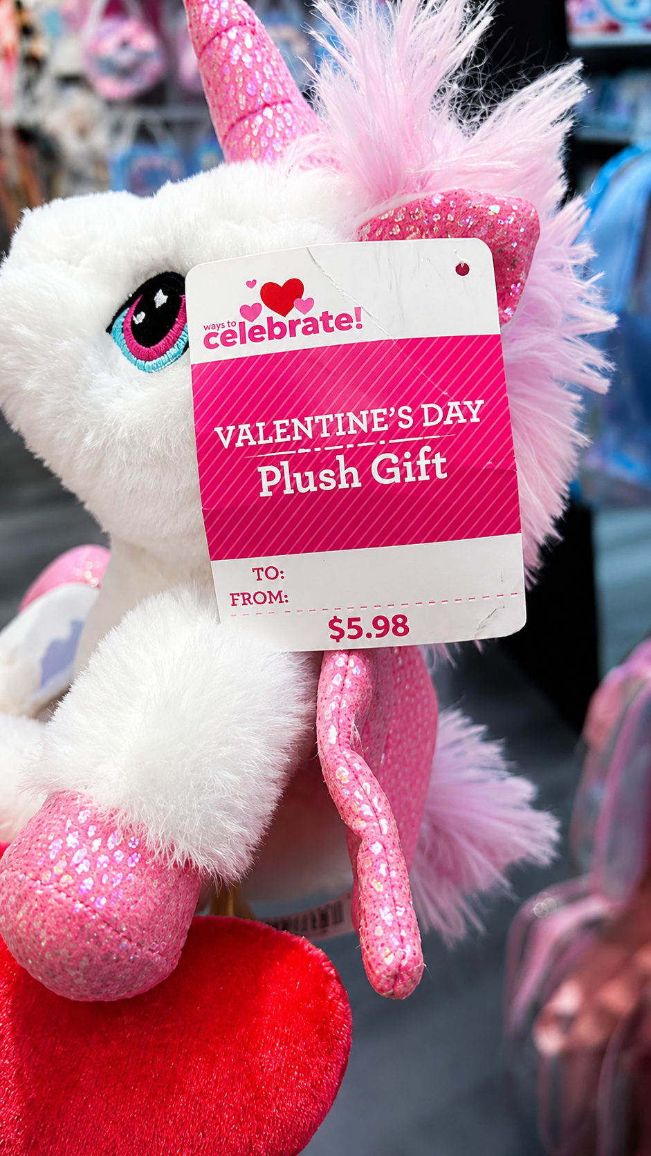 Valentine’s Day Plush Unicorn with Heart – Soft Stuffed Gift Toy