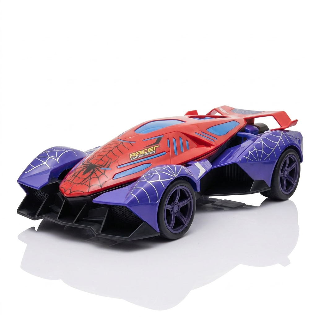 Spider-Themed RC Speed Racer Car – 2.4GHz Remote Control Toy