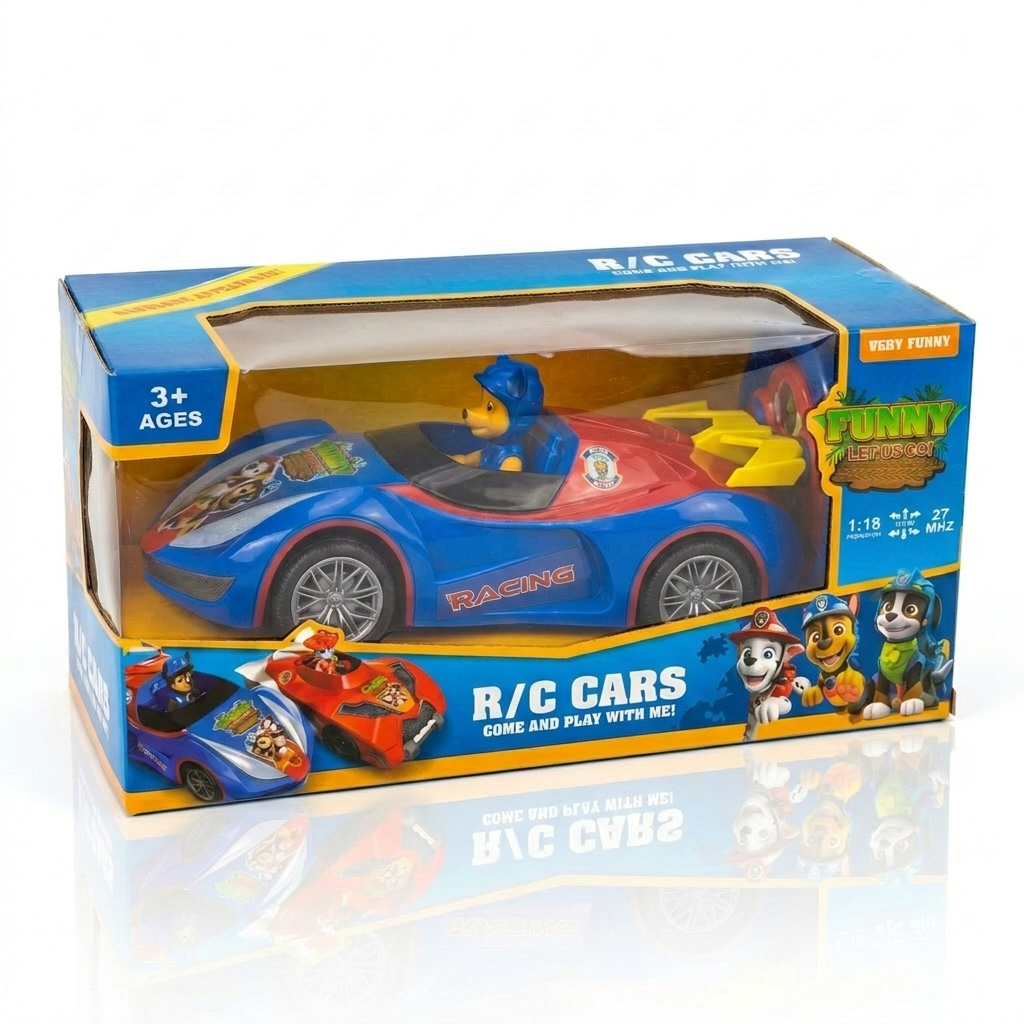 Cartoon Puppy Remote Control Racing Car – 1:18 RC Toy