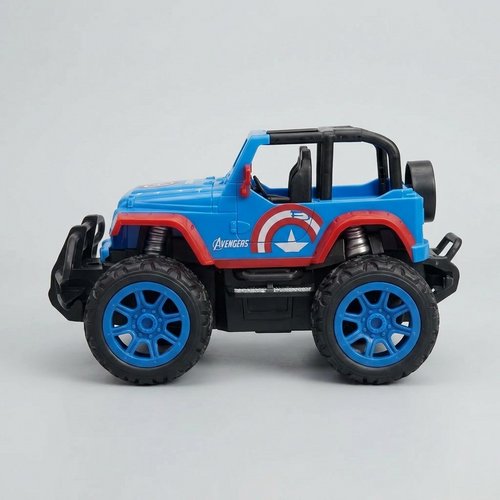 * Red Spider-Themed ,red & Gold hero RC Off-Road Remote Control Jeep with Lights – 1:18 Scale