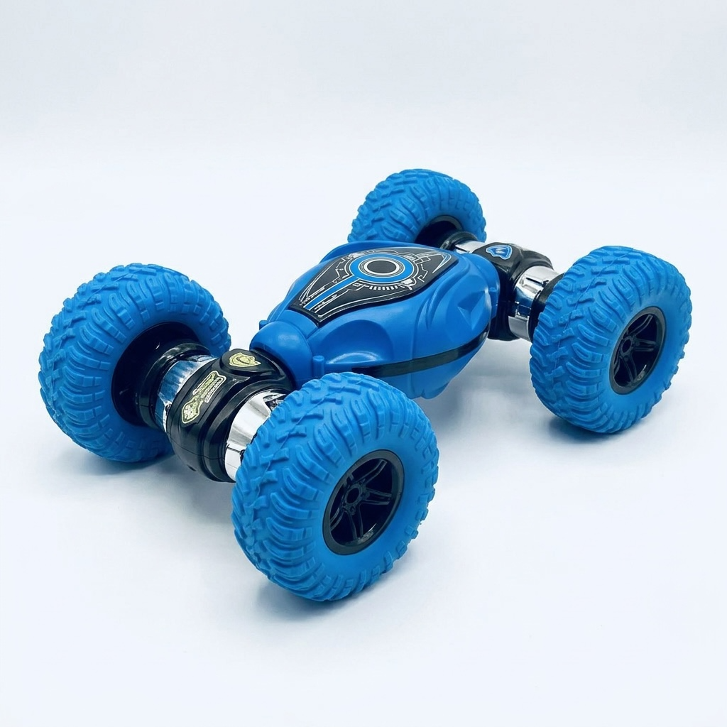 360° Stunt Torsion RC Car with Gesture Watch & 2.4GHz Remote – Blue