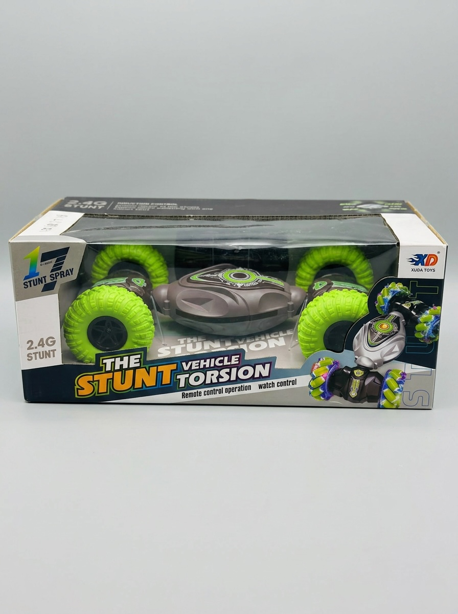 360° Stunt Torsion RC Car with Gesture Watch & 2.4GHz Remote – Blue